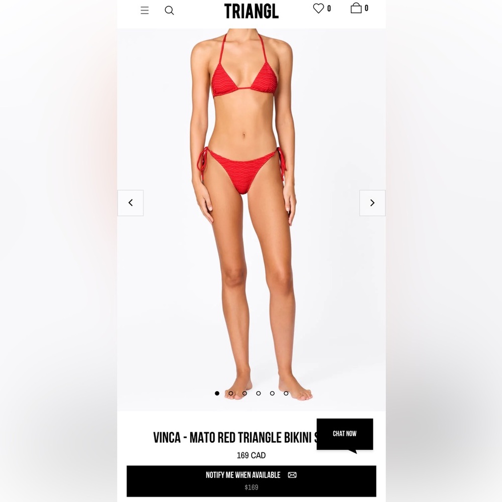 Triangl Swimwear Vinca Mato Bold Red Bikini